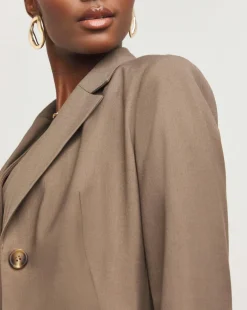 Neutral Single Breasted Blazer