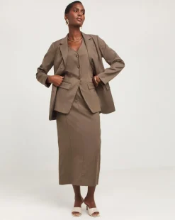 Neutral Single Breasted Blazer