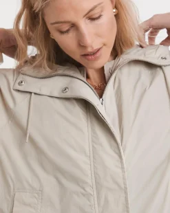 Neutral Tech Parka with Removable Inner