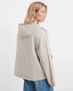 Neutral Tech Parka with Removable Inner