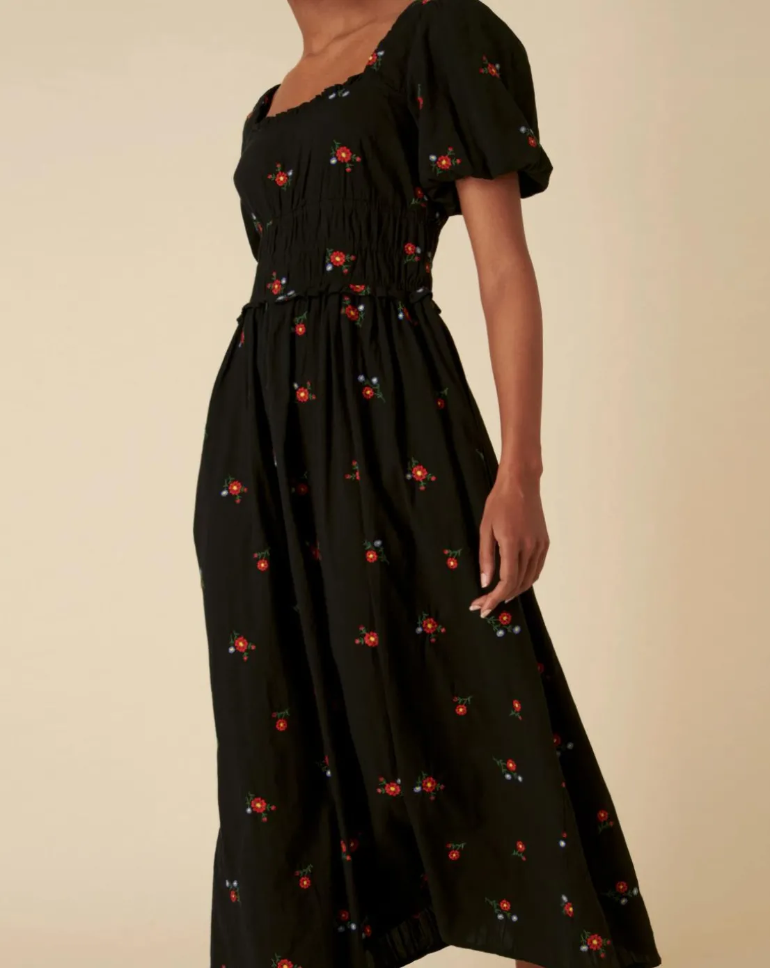 Nobody's Child Aggie Midi Dress Penny Embroidery