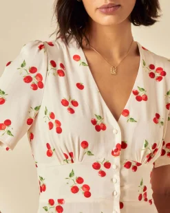 Nobody's Child Alexa Mini Dress White Tomato Print