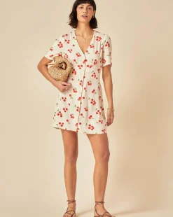 Nobody's Child Alexa Mini Dress White Tomato Print