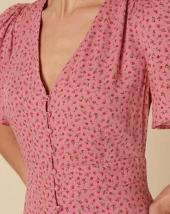 Nobody's Child Andie Midi Dress Joanie Rosebud Pink