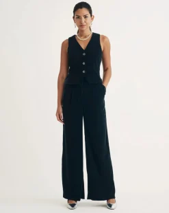 Nobody's Child Black Enzo Velvet Waistcoat