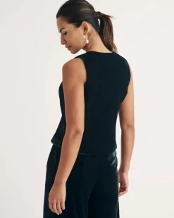 Nobody's Child Black Enzo Velvet Waistcoat