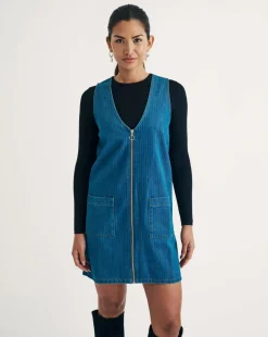 Nobody's Child Blue Denim Pinnie Dress