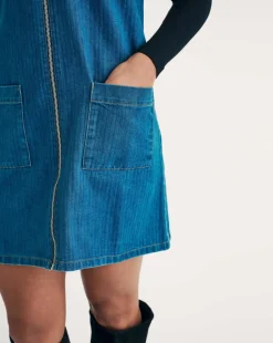 Nobody's Child Blue Denim Pinnie Dress