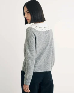 Nobody's Child Broderie Collar Cardigan