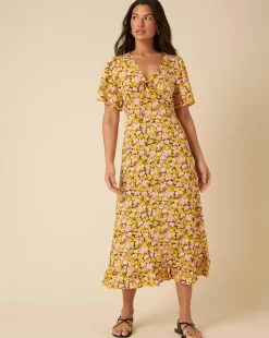 Nobody's Child Dalia Midi Dress Kit Floral Pink