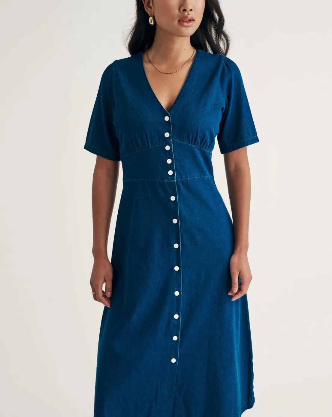 Nobody's Child Denim Alexa Midi Dress