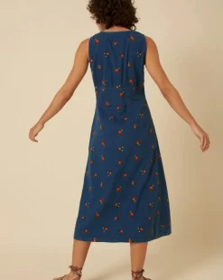 Nobody's Child Denim Sandra Embroidered Midi Dress