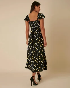 Nobody's Child Elsie Midi Dress Babette Tulip Black