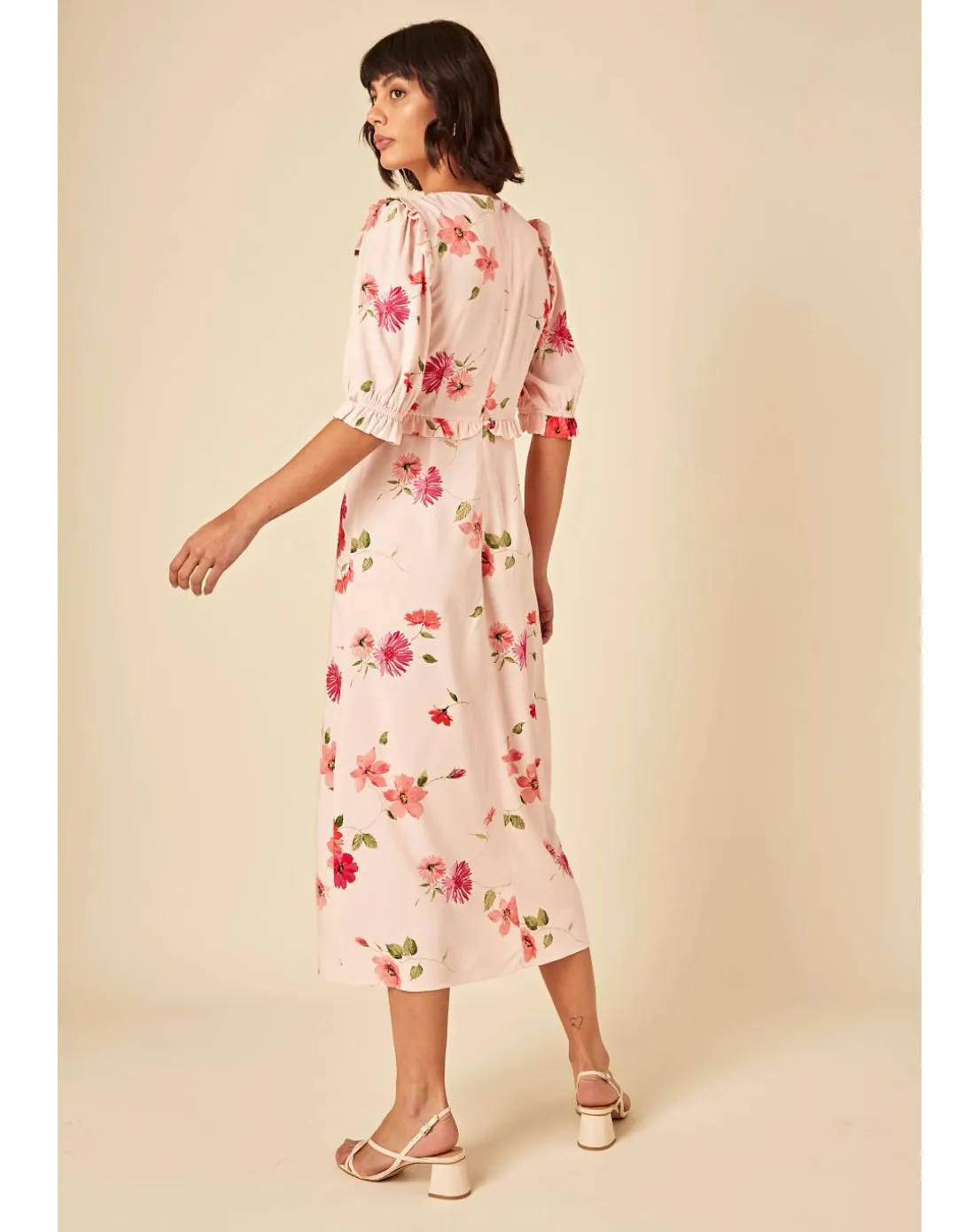 Nobody's Child Felicia Midi Dress Malika Floral Pink