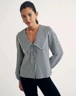 Nobody's Child Gingham Check Blouse