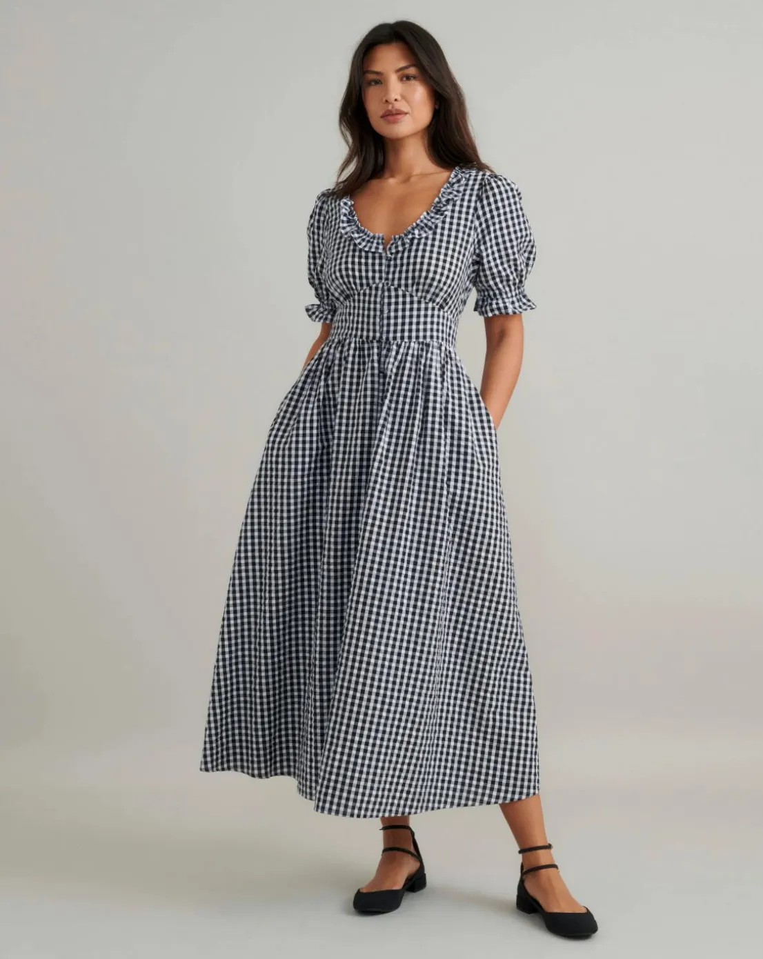 Nobody's Child Gingham Flossie Midi Dress