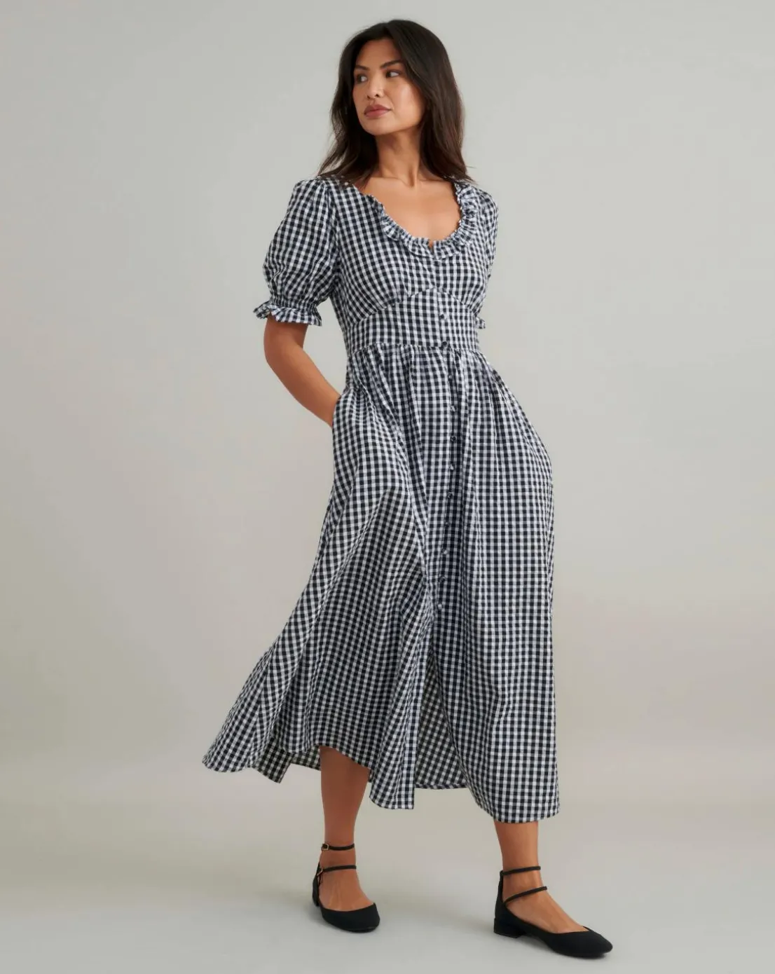 Nobody's Child Gingham Flossie Midi Dress