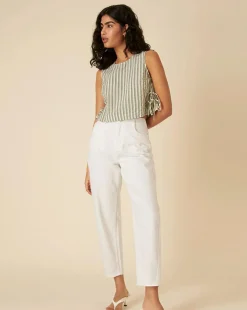 Nobody's Child Green Stripe Swing Top