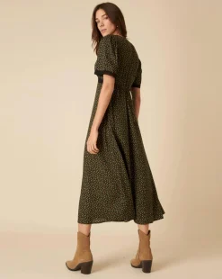 Nobody's Child Khairan Midi Dress Rosebud Black