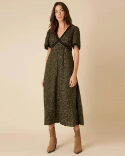 Nobody's Child Khairan Midi Dress Rosebud Black