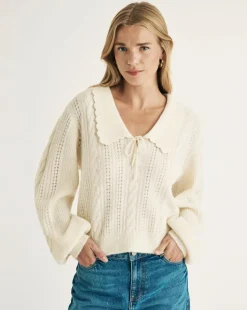 Nobody's Child Knitted Collar and Pointelle Jumper