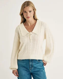 Nobody's Child Knitted Collar and Pointelle Jumper