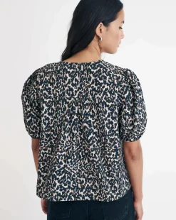 Nobody's Child Leopard Bernadetaa Blouse