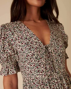 Nobody's Child Lia Midi Dress Ina Ditsy Cream