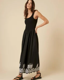 Nobody's Child Midi Dress Embroidered