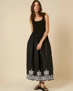 Nobody's Child Midi Dress Embroidered