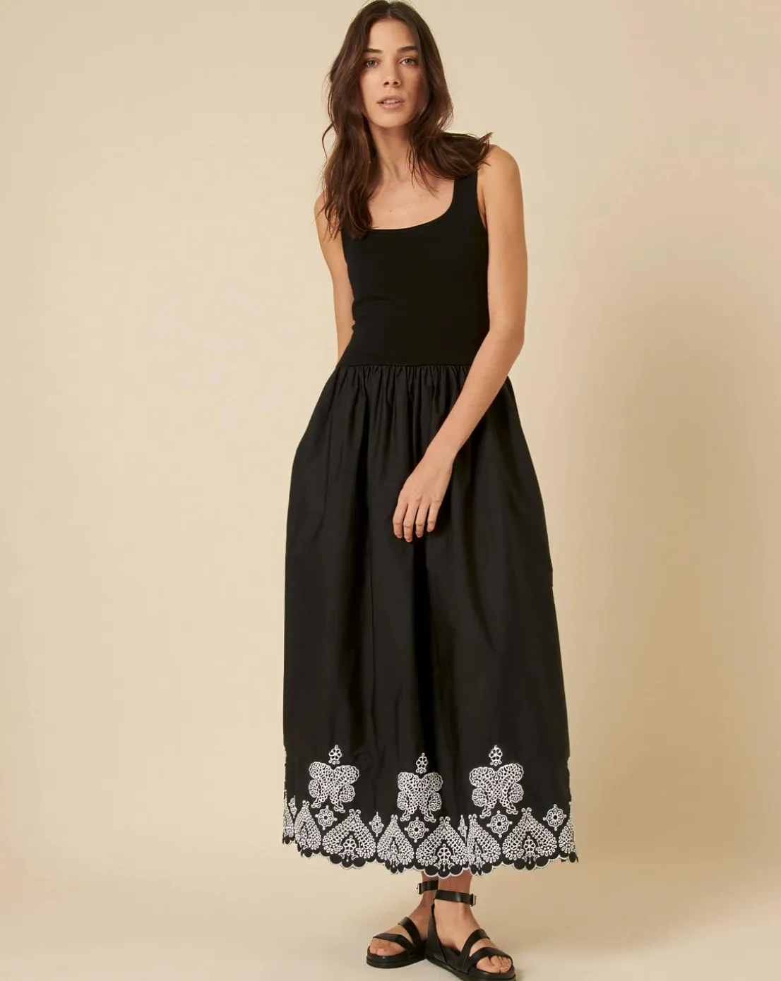 Nobody's Child Midi Dress Embroidered