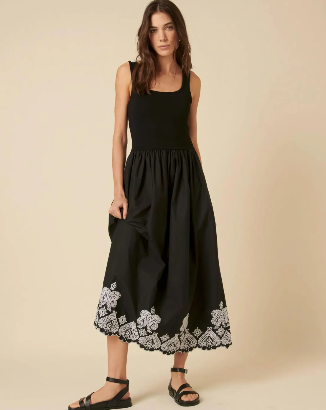 Nobody's Child Midi Dress Embroidered