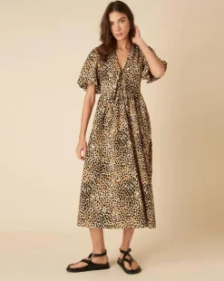 Nobody's Child Midi Dress Hattie Leopard