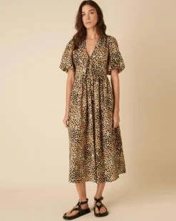 Nobody's Child Midi Dress Hattie Leopard