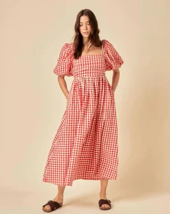 Nobody's Child Nova Midi Dress Red Gingham