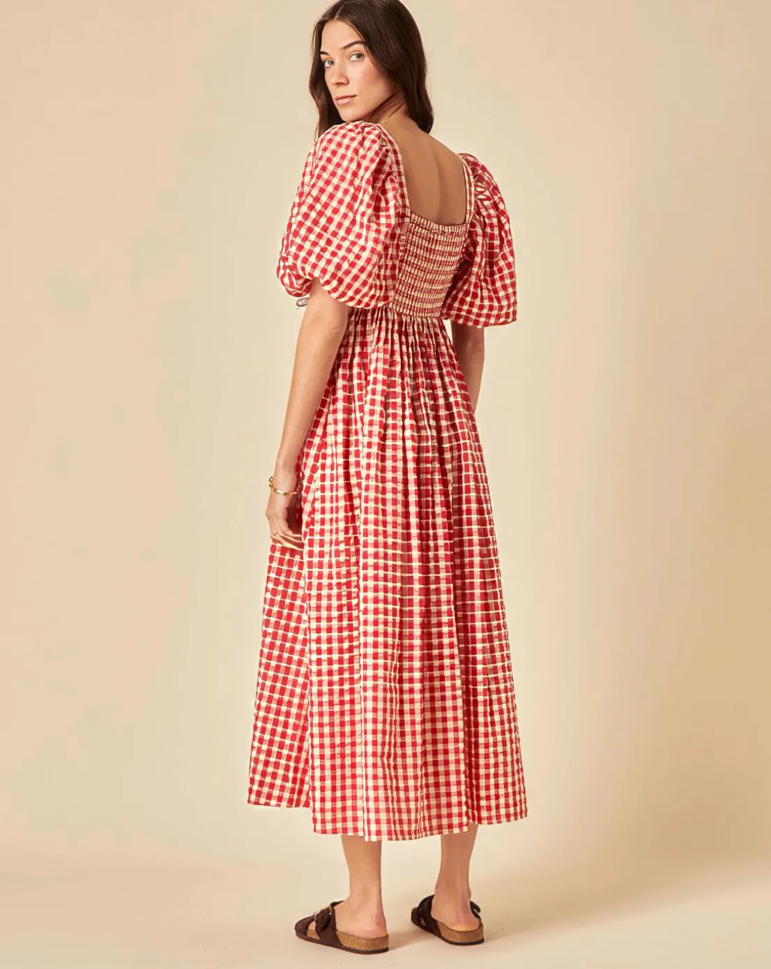 Nobody's Child Nova Midi Dress Red Gingham