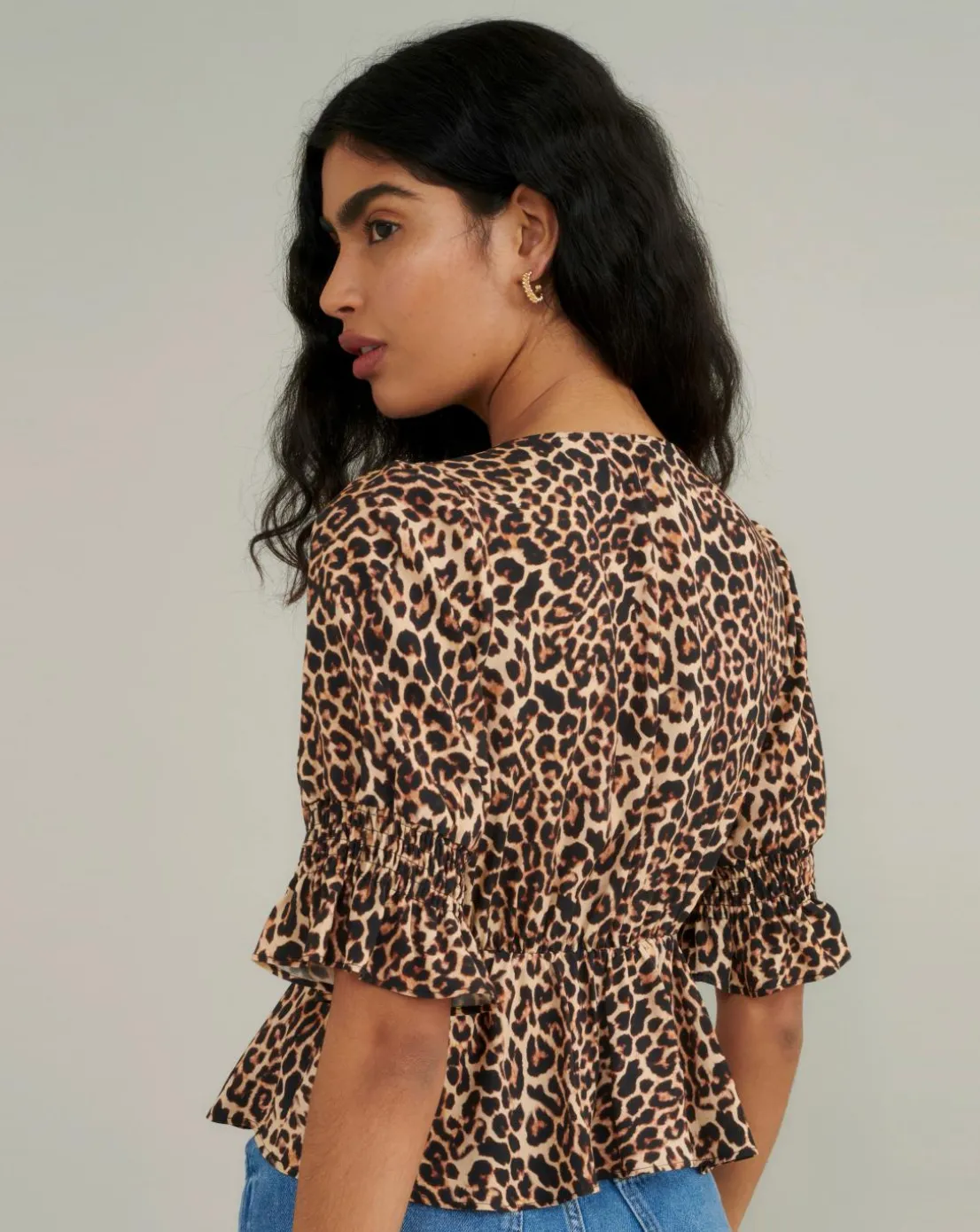 Nobody's Child Orrie Lace Up Top Animal