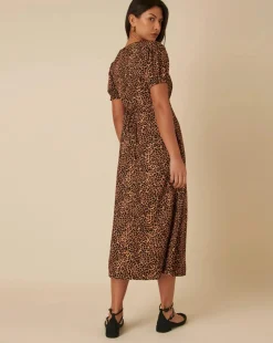 Nobody's Child Prairie Midi Leopard Dress
