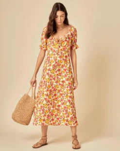 Nobody's Child Rye Midi Dress Franny Floral White