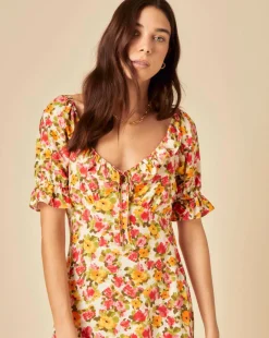 Nobody's Child Rye Midi Dress Franny Floral White