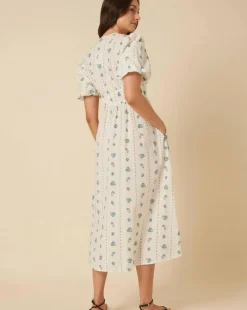 Nobody's Child Scottie Midi Dress Chessie Vintage White