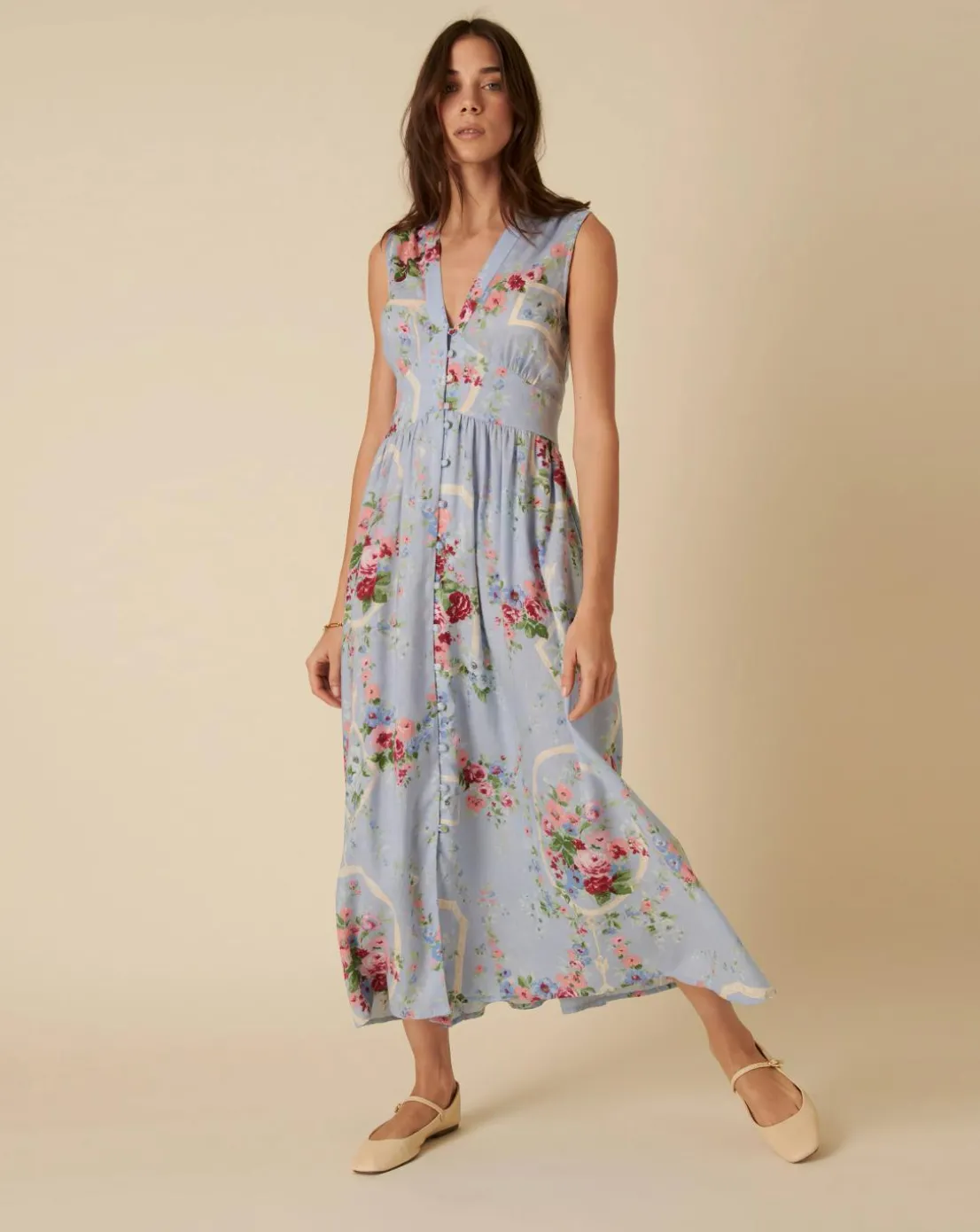 Nobody's Child SL Starlight Midaxi Dress Mirelle Graden Blue