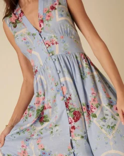 Nobody's Child SL Starlight Midaxi Dress Mirelle Graden Blue