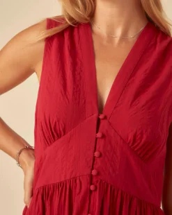 Nobody's Child Sleeveless Starlight Midi Dress Plain