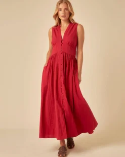 Nobody's Child Sleeveless Starlight Midi Dress Plain