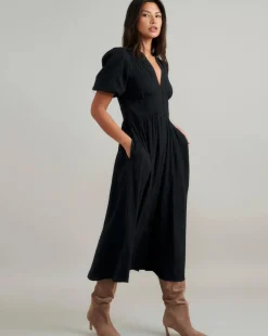 Nobody's Child Starlight Midi Seersucker Dress