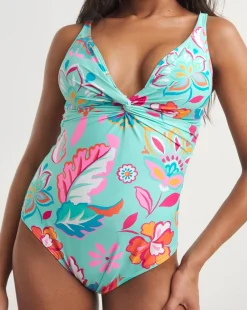 Non Wired Twist Front Swimsuit