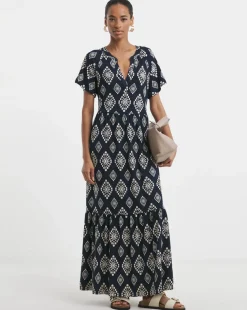 Notch Neck Maxi Dress