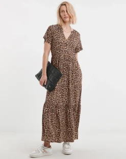 Notch Neck Maxi Dress