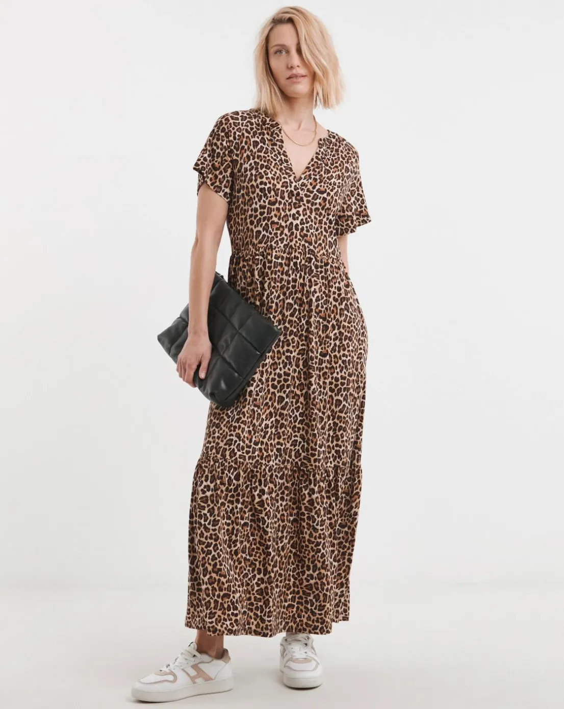 Notch Neck Maxi Dress